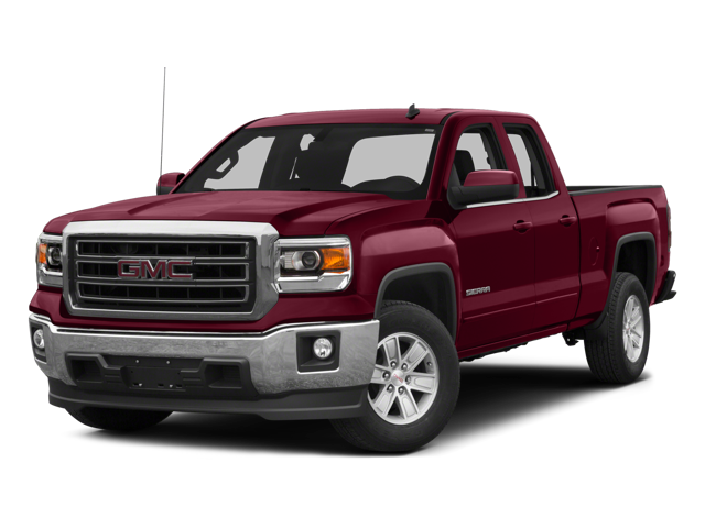 2015 GMC Sierra 1500 SLT in Iridium Metallic — front three-quarter view