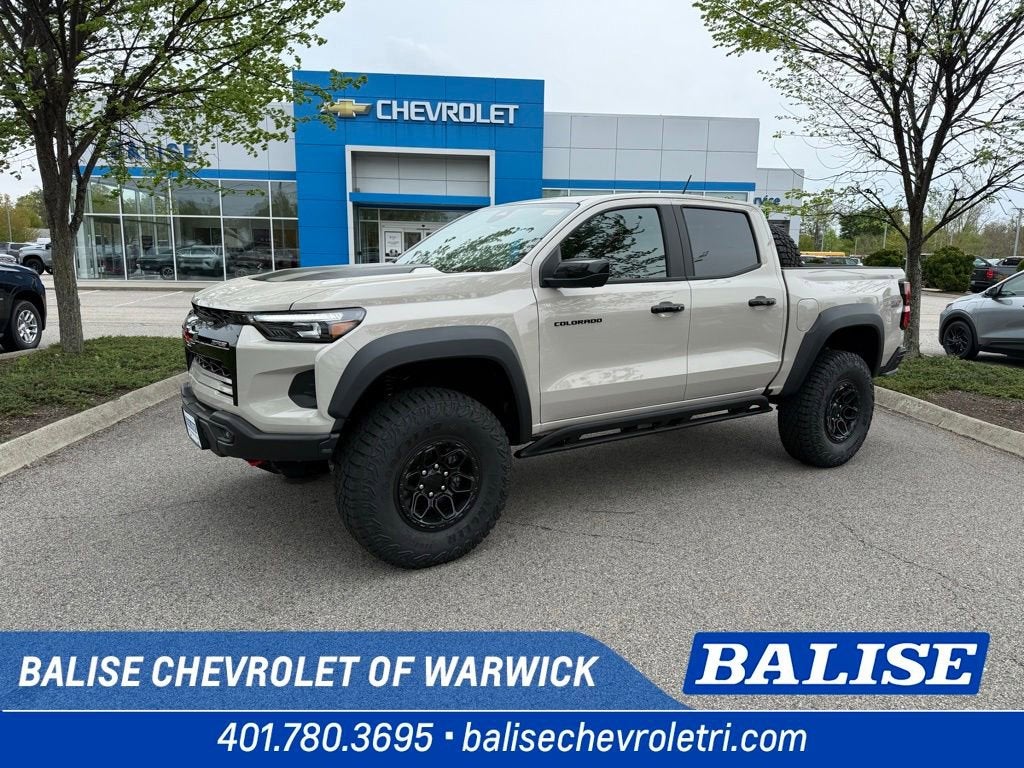 2026 Chevrolet Colorado ZR2 in White Sands — front three-quarter view