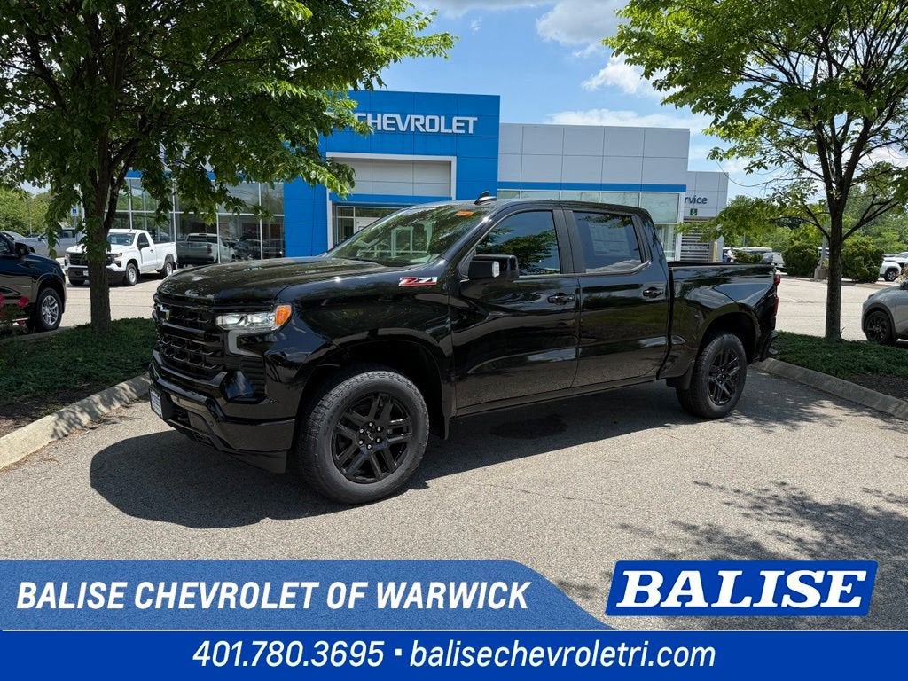 2026 Chevrolet Silverado 1500 RST in Black — front three-quarter view