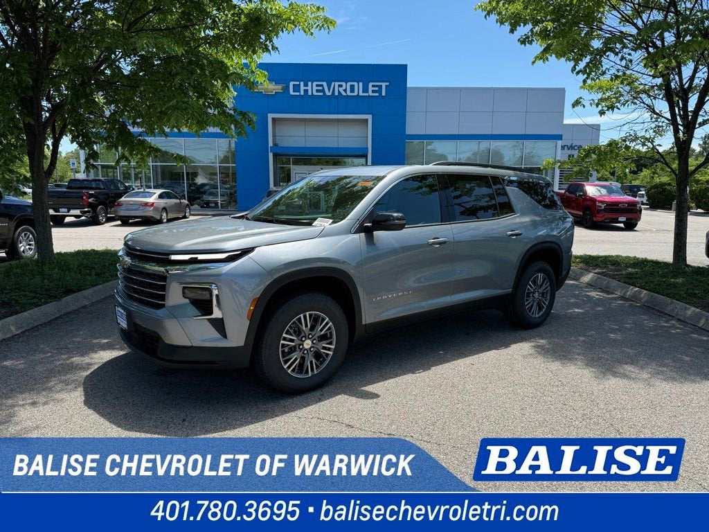 2026 Chevrolet Traverse LT in Sterling Gray Metallic — front three-quarter view