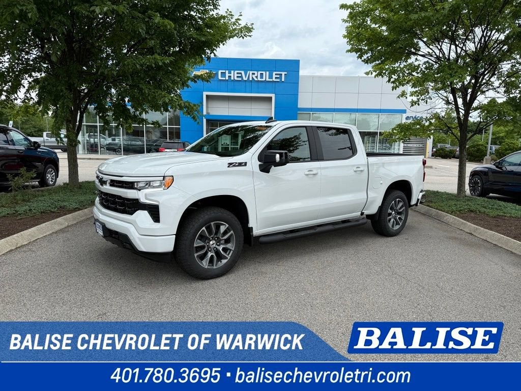 2026 Chevrolet Silverado 1500 RST in Summit White — front three-quarter view