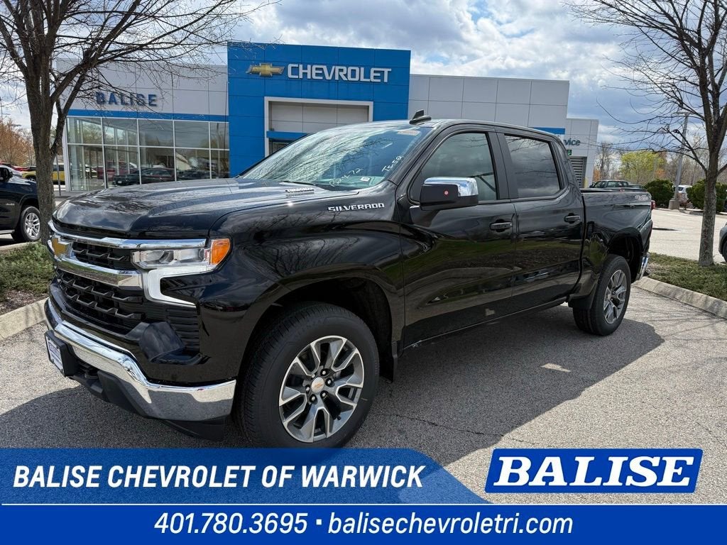 2026 Chevrolet Silverado 1500 LT (2FL) in Black — front three-quarter view