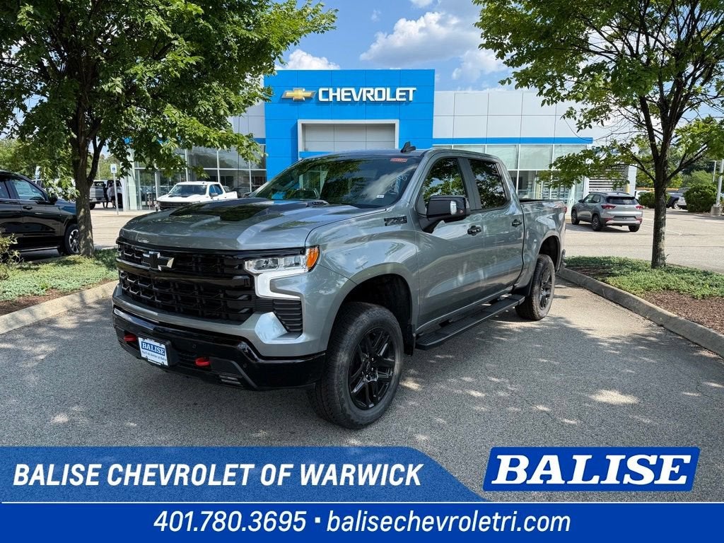 2026 Chevrolet Silverado 1500 LT Trail Boss in Sterling Gray Metallic — front three-quarter view