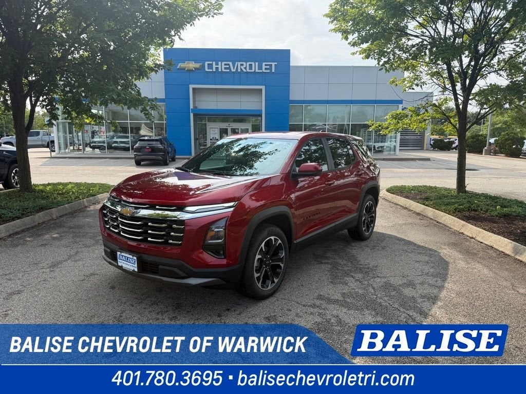 2027 Chevrolet Equinox AWD LT in Radiant Red Tintcoat — front three-quarter view