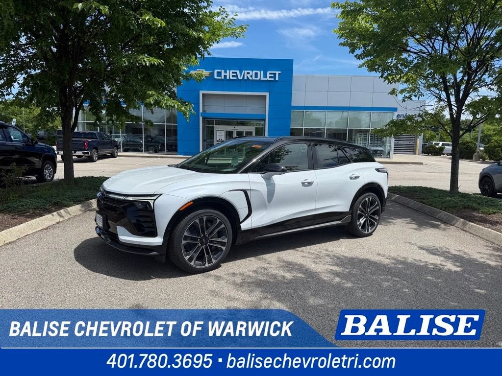 2026 Chevrolet Blazer EV SS in Polar White Tricoat — front three-quarter view