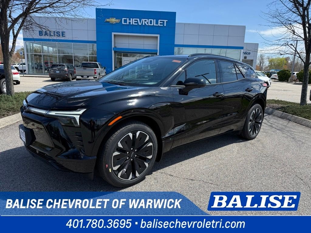 2026 Chevrolet Blazer EV RS in Black — front three-quarter view