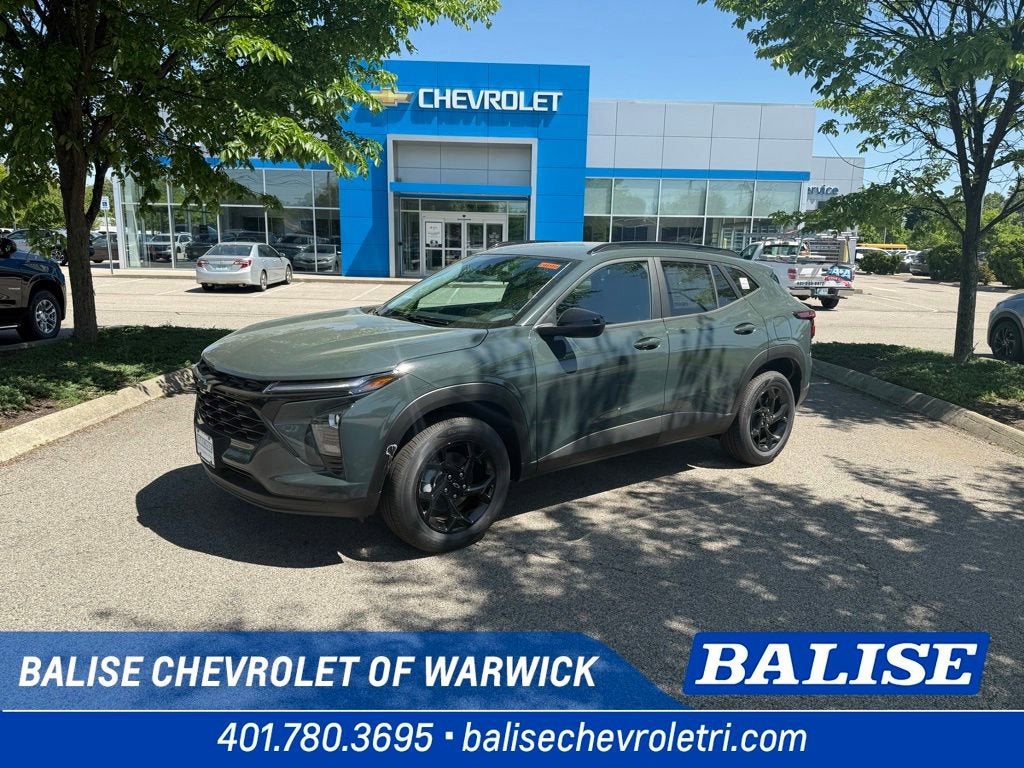 2026 Chevrolet Trax LT in Cypress Gray — front three-quarter view
