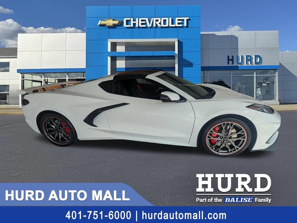 2026 Chevrolet Corvette Stingray 2LT in Arctic White — front three-quarter view