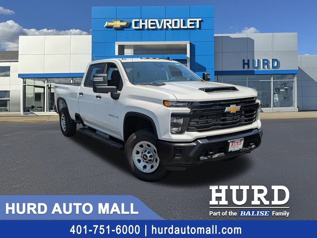 2025 Chevrolet Silverado 2500 HD WT in Summit White — front three-quarter view