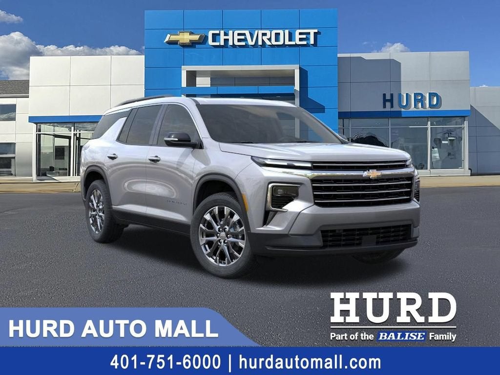 2026 Chevrolet Traverse LT in Sterling Gray Metallic — front three-quarter view