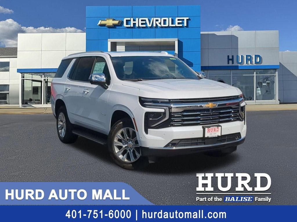 2026 Chevrolet Tahoe Premier in Polar White Tricoat — front three-quarter view