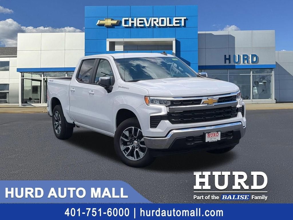 2026 Chevrolet Silverado 1500 LT in Summit White — front three-quarter view
