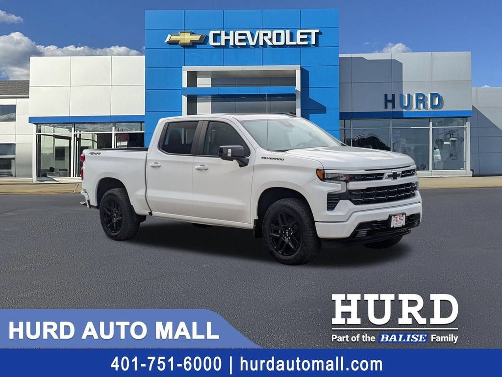 2026 Chevrolet Silverado 1500 RST in Summit White — front three-quarter view