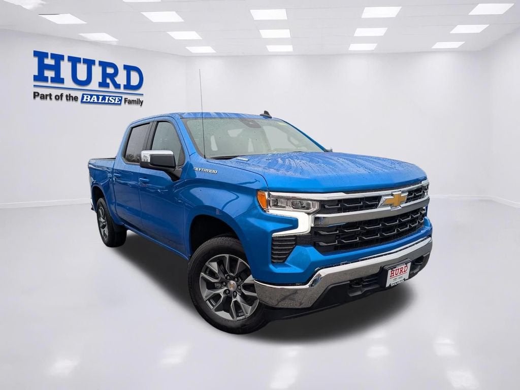 2026 Chevrolet Silverado 1500 LT in Riptide Blue Metallic — front three-quarter view