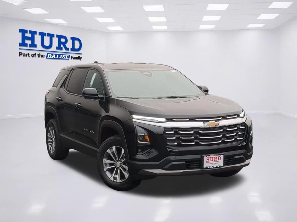 2026 Chevrolet Equinox LT in Mosaic Black Metallic — front three-quarter view