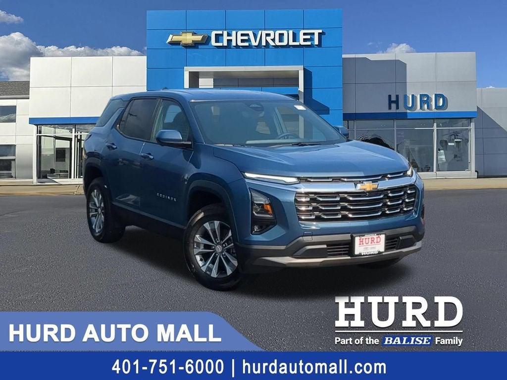 2026 Chevrolet Equinox LT in Lakeshore Blue Metallic — front three-quarter view