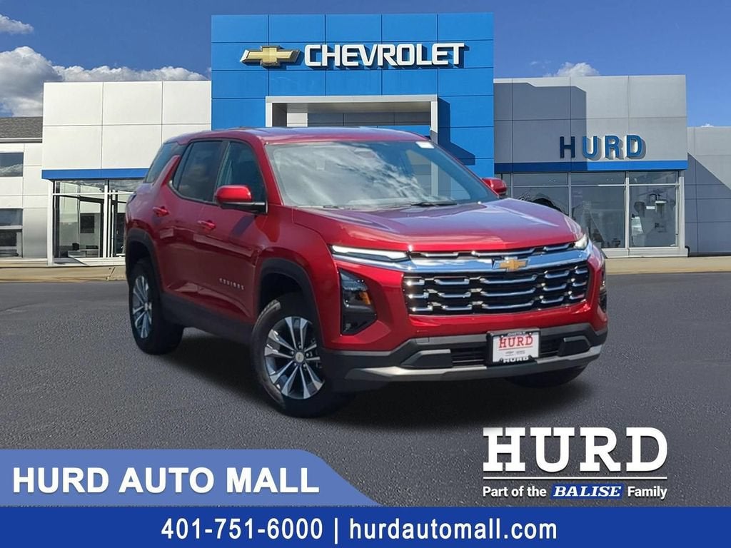 2026 Chevrolet Equinox LT in Radiant Red Tintcoat — front three-quarter view