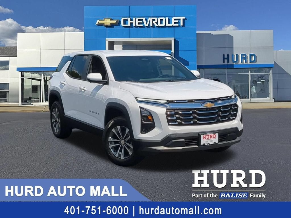 2026 Chevrolet Equinox LT in Summit White — front three-quarter view