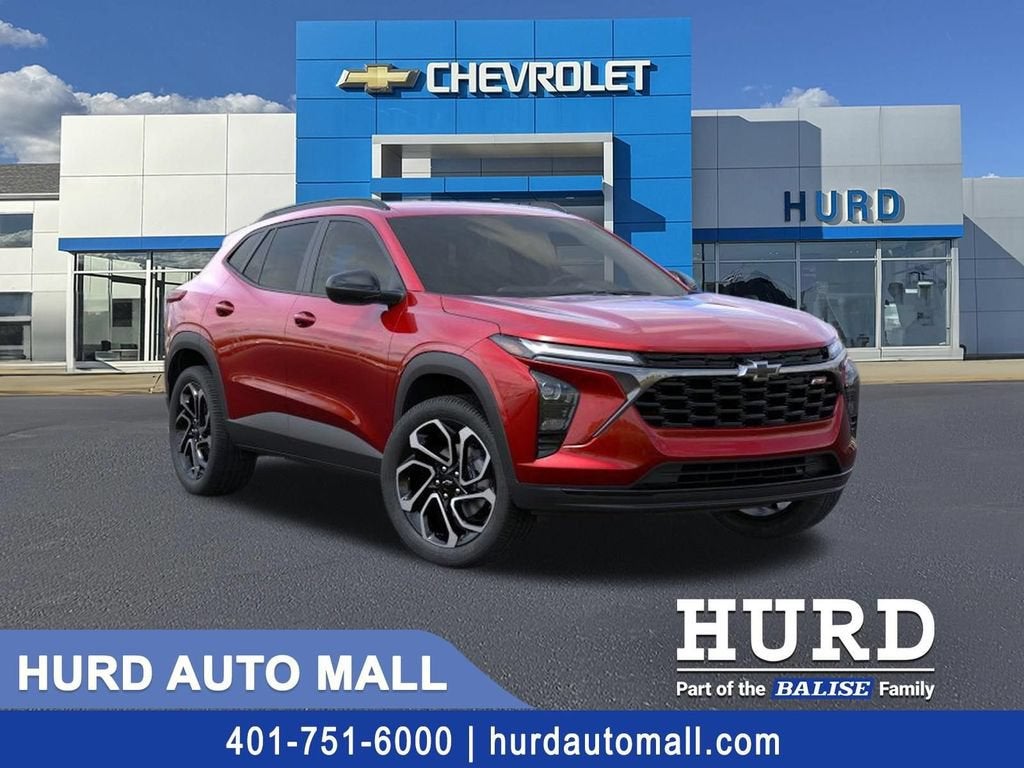 2026 Chevrolet Trax 2RS in Apex Red — front three-quarter view