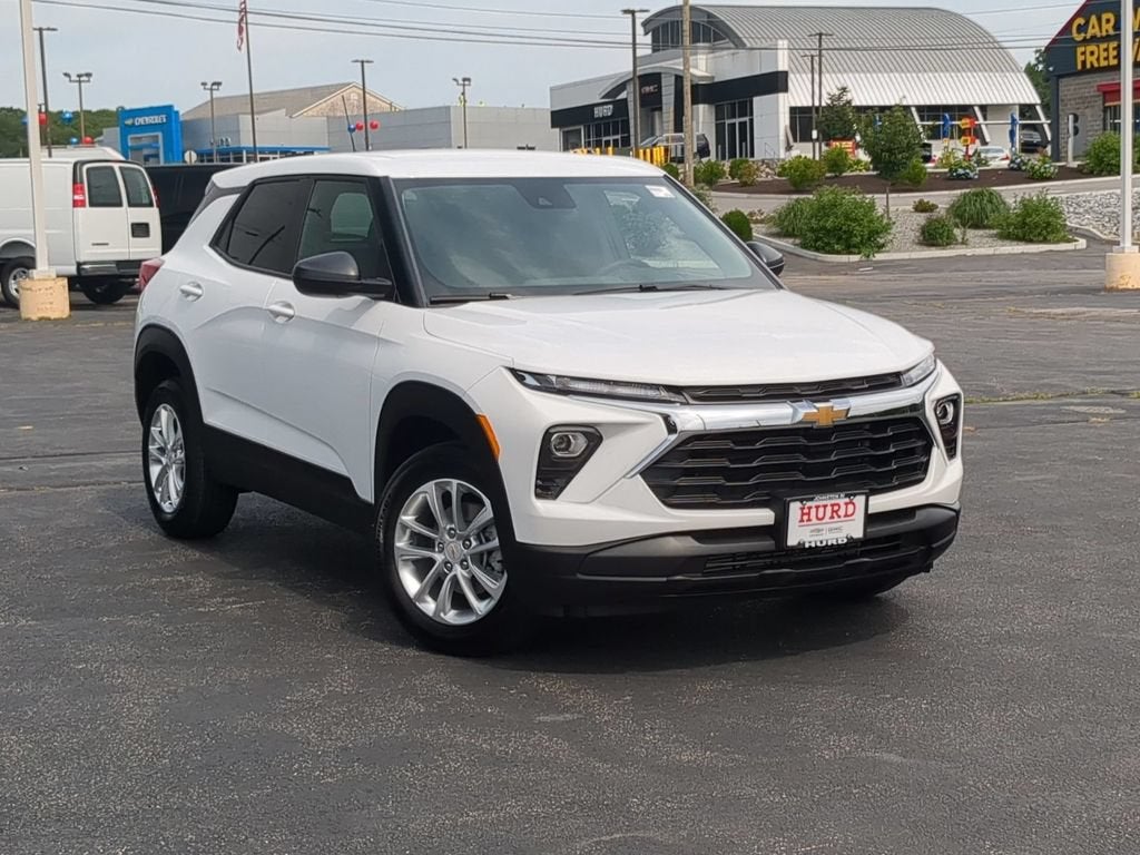 2026 Chevrolet Trailblazer LS in Summit White — front three-quarter view