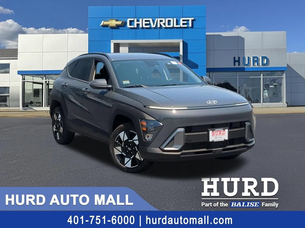 2024 Hyundai Kona SEL in Gray — front three-quarter view